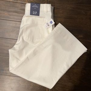 High rise wide-leg crops